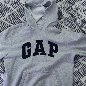 GAP Light Gray Hoodie with Black Logo